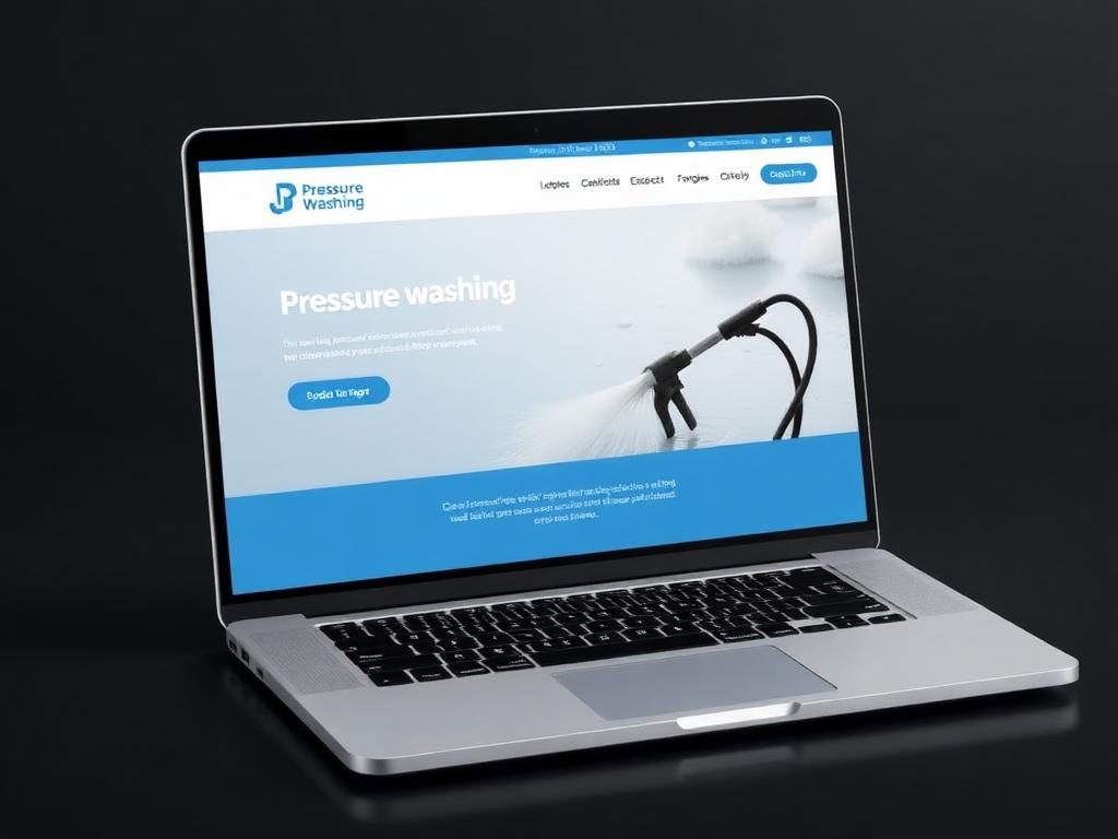 Pressure Washing website design preview